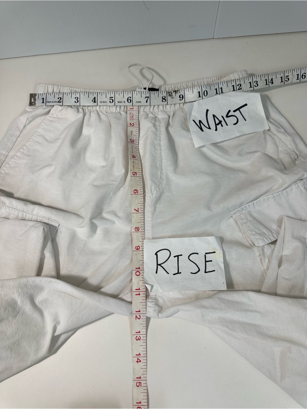 Aeropostale Parachute White Multi-Pocket Cargo Pants - Picture 11 of 15